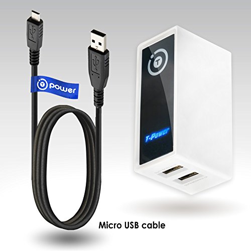 T-Power (5v 3.1-amp) Dual USB Ports for Asus EEE MeMO Pad Smart , LG Google Nexus , Samsung Galaxy 3 Transformer T100 Tablet PC Tab Power Supply