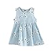 Baby Girls Toddler Summer Sleeveless Vest Dress Floral Print Bowknot Clothes