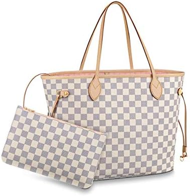 Women's Classic Canvas Neverfull Top-Handle Tote Bag Large Capacity Haute Couture Shoulder Bag