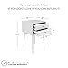 Nathan James Harper Modern Nightstand Side Accent or End Table with Storage Drawer, 1, White
