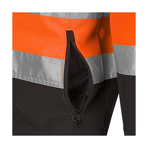 TMGÂ® Warnschutzjacke fÃ¼r Herren | strapazierfÃ¤hig | gefÃ¼tterte Arbeitsjacke Klasse 2 – Bild 6