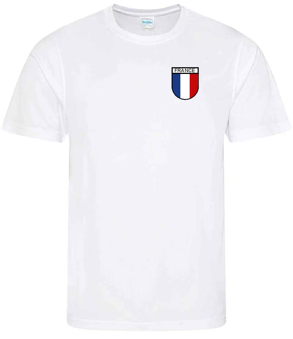 French France Printed Supporters Unisex Mens Womans T-Shirt for World Cup Football Euros Rugby Non Official (as8, Alpha, x_s, 3X_l, Regular, Regular, White, X-Large)