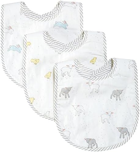 Pehr Designs Just Hatched Bib Set (3), Yellow/grey