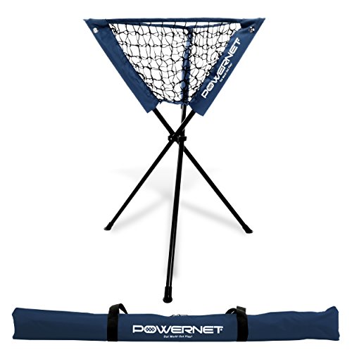 image for PowerNet Baseball Softball Portable Batting Practice Ball Caddy (Navy)