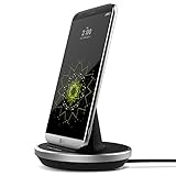 LG G5 Desktop Charging Dock - Case-compatible (Type-C Charger) Encased (Silver/Black)