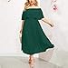 Women’s Ruffle Maxi Cocktail Dress – Ladies Plus Size Off Shoulder Pleated Dresses -Wedding Formal Dressthumb 1