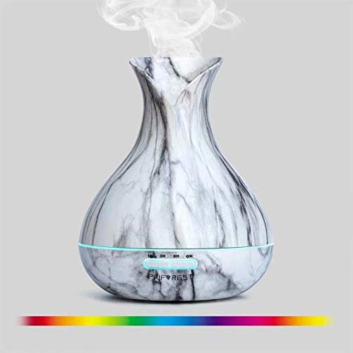 PRIFOREST USB Essential Oil Diffuser – 400ml Ultrasonic Aromatherapy Diffuser for Essential Oil- 4 Timer and Auto-Off…