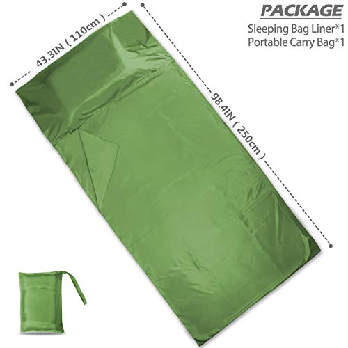 DIMPLES EXCEL 100% Silk Sleeping Bag Liner Travel Sheet Lightweight Portable for Single