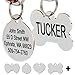 GoTags Stainless Steel Pet ID Tags, Personalized Dog Tags and Cat Tags, up to 8 Lines of Custom Text, Engraved on Both Sides, in Bone, Round, Heart, Bowtie and More (Round, Small (Pack of 1))