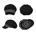 Comhats Wool Newsboy Cabbie Beret Cap for Women Beret Visor Bill Hat Winter Black