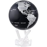 4.5" Silver and Black Metallic MOVA Globe
