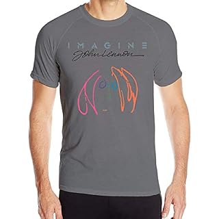 Aghdfssdhg Men’s Imagine John Lennon Shirt Running Quick Drying Wicking T-Shirt Short Sleeve - Les Beatles, Paul McCartney, John Lennon, RIngo Starr, George Harrison