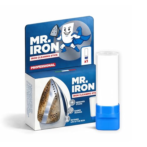 Mr. Iron Stick Limpiador para Plancha Universal, Made in Italy. Elimina Incrustaciones, Cal, Almidón y Suciedad de la Suela. Perfecto para Todo Tipo de Planchas, Fácil de Usar, Seguro
