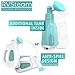 Villini Garment Steamer - Handheld Fabric Steamer - Wrinkle Remover for Clothes with Fast Heat-up Function - Lightweight Mini Steamer for Home and Travel (White/Blue)