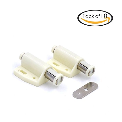 Eforlike 10 Pcs Beige Plastic Magnetic Drawer Cabinet Latch Catch