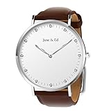 June & Ed Quartz Stainless Steel Men's Watch with Sapphire Crystal Dial Window W-0040
