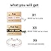 MOOKOO Bridesmaid bracelets-Ikooo 9 pcs Love Knot Open Bangle With Bride Tribe Hair tie for Best Friend, BFF of the Bride wedding Gift (9 Rose gold with black hair tie)