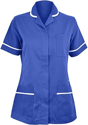 Womens Healthcare Tunic Round Collar Tunics Nurse Maid Dress Uniform -Size: 8 to 26 to Choose from