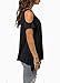 Relipop Women Hollow Out Casual Shirt Short Sleeve Off Shoulder Tunic Tops (Large, Black)