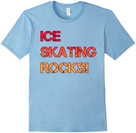Mens Ice Skating Rocks! Fan of Ice Skating shirt. Small Baby Blue