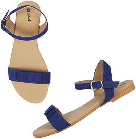 BK DREAM Women Flat Sandals with Ankle Strap