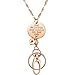 Jovitec Fashion Lanyard, Necklace Chain Lanyard for ID Badge Holder and Key Chain, Women's Chain Inspirational Pendant (Rose Gold)