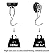 Ant Mag Magnetic Hooks Heavy Duty with Swivel Hook for Hanging Keys Towels Flags Gloves Utensils Lights for Cabinet Fridge Bathroom Door Uses,4 Pack