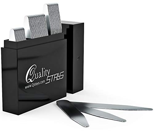 38 Metal Collar Stays - 3 Sizes in a Divided Box, by Quality Stays