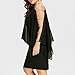 LISTHA Summer Dresses for Women 2023 Plus Size Chiffon Batwing Sleeve Dress Casual Cold Shoulder Wedding Guest Dress