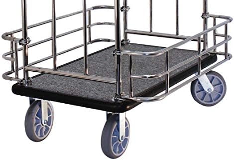 9" Steel Bellmans Cart Guardian Carpet and Polished Finish