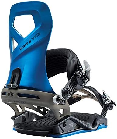 blue snowboard bindings