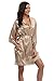 VogueBridal Women's Satin Rhinestone Short Wedding Kimono Robe