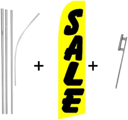 Sale (Yellow) Super Flag &amp; Pole Kit