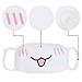 Kawaii Muffle Mask,Aniwon 5 Pack Anti-Dust Anime Mouth Mask Cute Kaomoji Face Mask Emoticon Mask