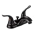Designers Impressions 651533 Oil Rubbed Bronze Two Handle Lavatory Bathroom Vanity Faucet - Bathroom Sink Faucet with Matching Pop-Up Drain Trim Assembly