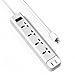 Yubi Power Universal 4 Outlet Power Strip with 2 USB Ports 3.1A, 100-250V and 3750 Max Watts Surge Protector - With Circuit Breaker - For Worldwide Use - Charge All USB Charge-enabled Gadgets like Smartphones, Tablets & Cameras - with US Plug Type B 5 Ft Cord