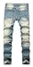 Men's Vintage Biker Moto Ripped Distressed Fashion Skinny Fit Denim Jeans