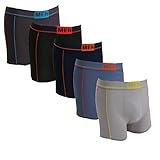 5 Pack Active Fit Boxer Briefs Shorts Underwear-Modern Cotton Trunk