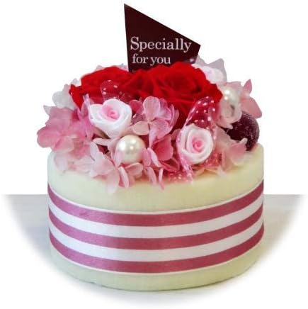 Amazon 花職人の店 いるでぱいん ギフト プレゼント プリザーブドフラワー 選べる7カラー ホールケーキ バラ お花 ギフト 女性 母 祖母 誕生日 誕生日プレゼント お祝い 発表会 退職祝い 送別会 結婚祝い 出産祝い 合格祝い 開店祝 プリザーブドフラワー オンライン通販