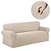 Maytex Reeves Stretch 1 Piece Sofa Furniture Cover Slipcover, Natural White
