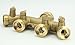 SOMMERLAND Heavy Duty Brass 4 Way Garden Hose Shut Off Connector (All Brass-1PK)