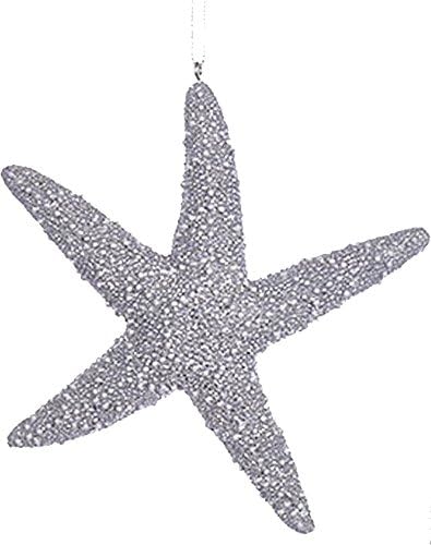 Amazon Com Silver Starfish Christmas Ornament C7980 A Home Kitchen