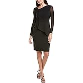 Adrianna Papell Womens Asymmetrical Crepe Dress