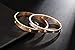 MVCOLEDY Jewelers Rose Gold Plated Bangle Bracelet All Zirconia Stone Stainless Steel Crystal Bangle Bracelets Women Jewelry Size 7