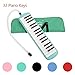 Glarry 32 Key Melodica Musical Instrument for Music Lovers Gift with Two mouthpieces and Carrying Bag (Green)
