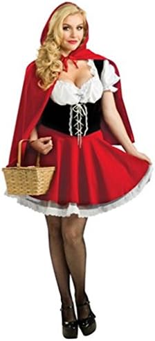 Roundshop Women's Halloween Costume Little Red Riding Hood Dress and Cloak S