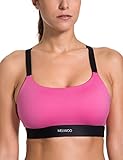 Meliwoo Women's Mid Impact Support Cross-back Workout Fashion Sports Bra Top