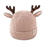 leomoste Baby Beanie Hat Cute Antlers Reindeer