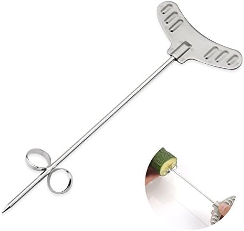 OUBORUI Stainless Steel Spiral Cutter Potato Carrot Cucumber Shredding Tool Kitchen Gadget