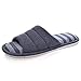 Memorygou Cozy Womens/Mens Home Slippers, Memory Foam Casual Indoor Outdoor Shoes with Open-Toe, Grey, 11-Oct